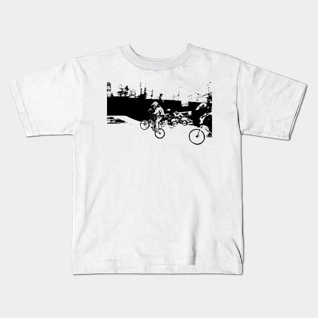 bmx Kids T-Shirt by rickylabellevie